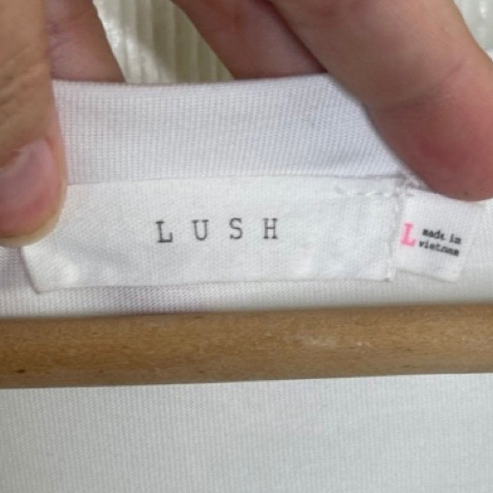 LUSH | Sleeveless Midi/Maxi Length White Jersey Dress | Size L - Picture 5 of 8